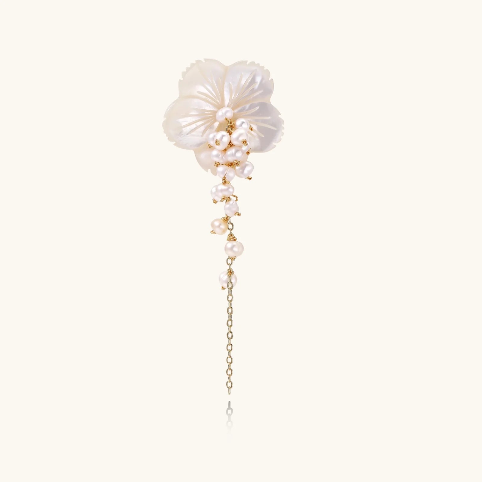 Pearl Cascade Pansy Pin